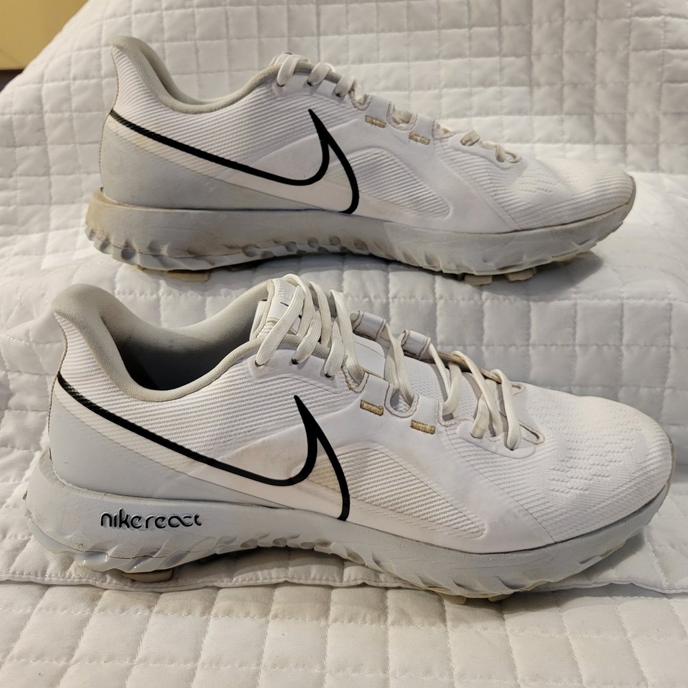 Nike React Infinity Pro Golf Shoes Mens 11.5‎ White Black Spikeless Country Club